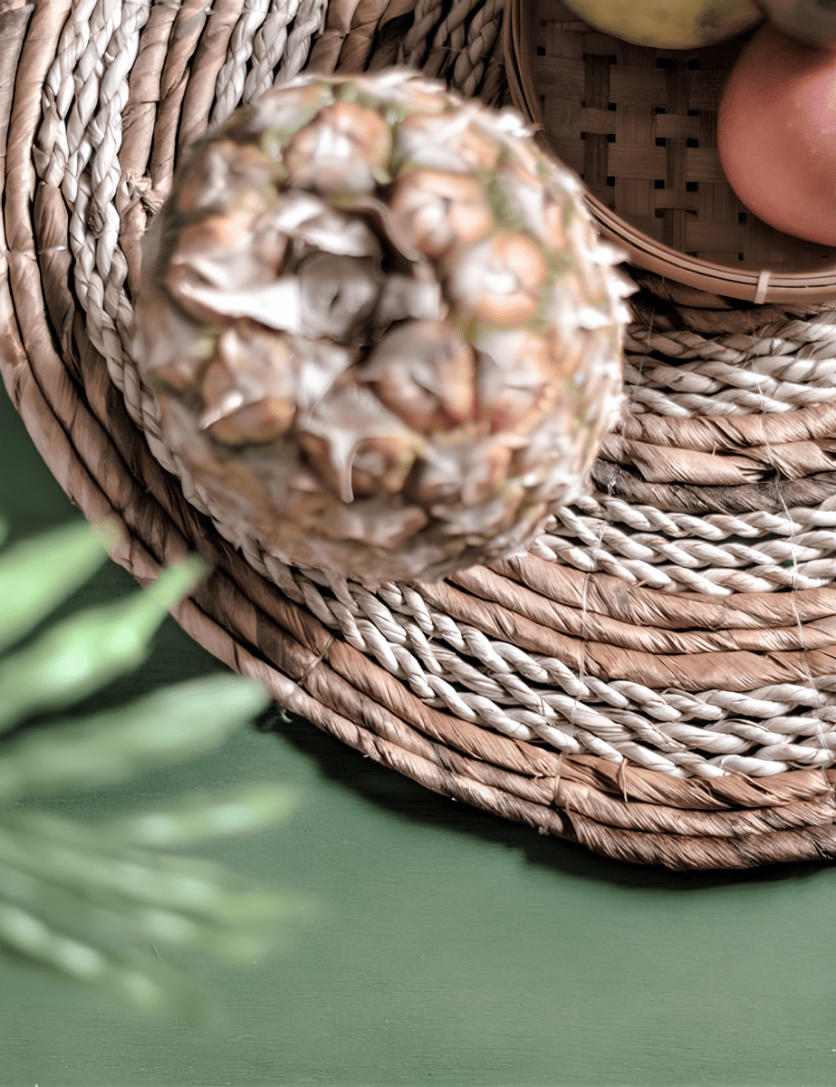 Boho Ronde Placemat van Bananenvezel & Zeegras
