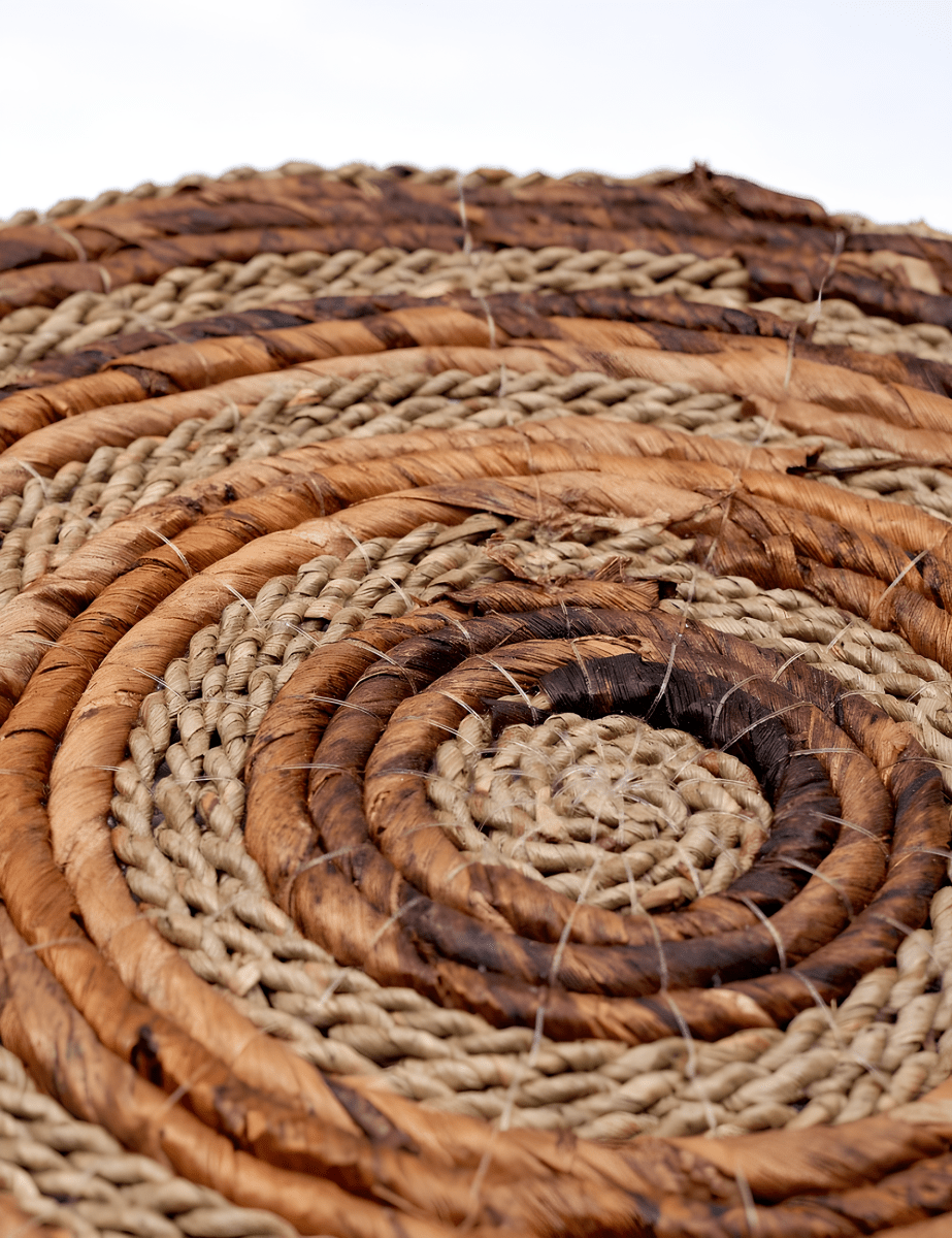 Boho Ronde Placemat van Bananenvezel & Zeegras