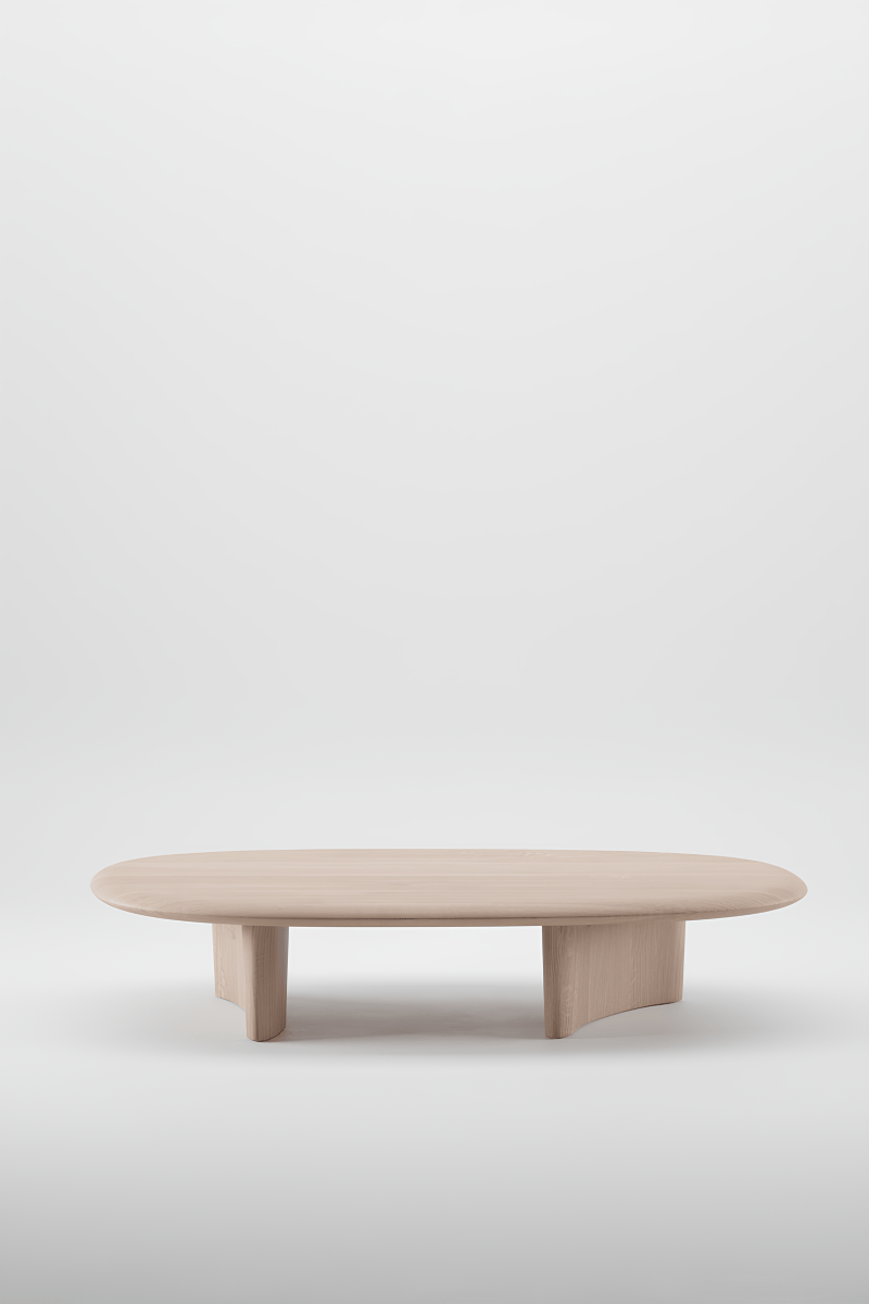 Ovale Salontafel van Massief Hout - Monument