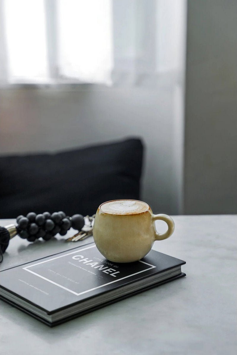 Keramiek Espressokop Wit Beige - Set van 6