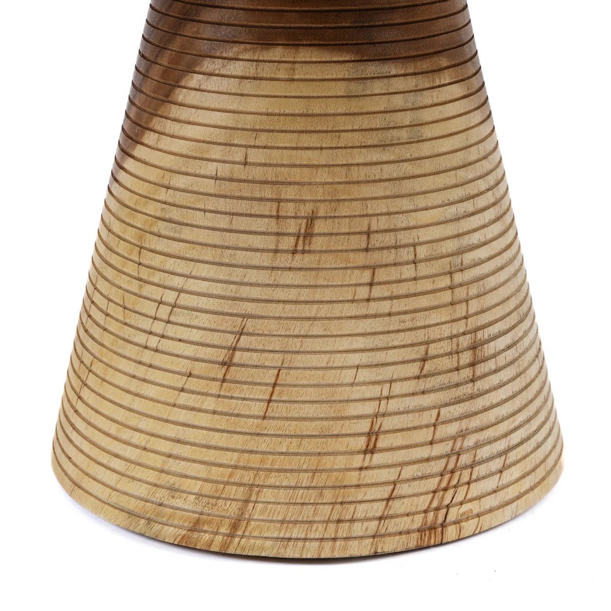 Design Salontafel van Suarhout - Ronde Houten Tafel met Massieve Conevoet - Studio Botanika