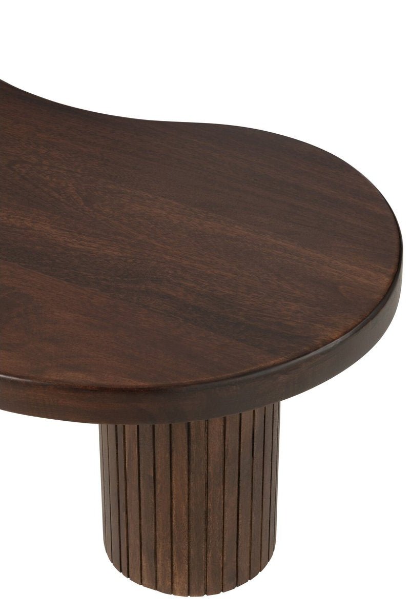 Bruine Salontafel van Mangohout 120 cm – Boho Japandi Design - Studio Botanika