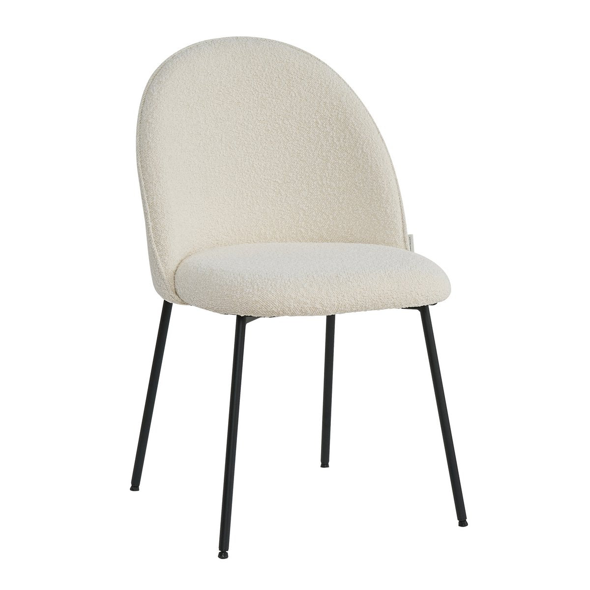 Witte Eetkamerstoel van Boucléstof - set van 2 - Studio Botanika