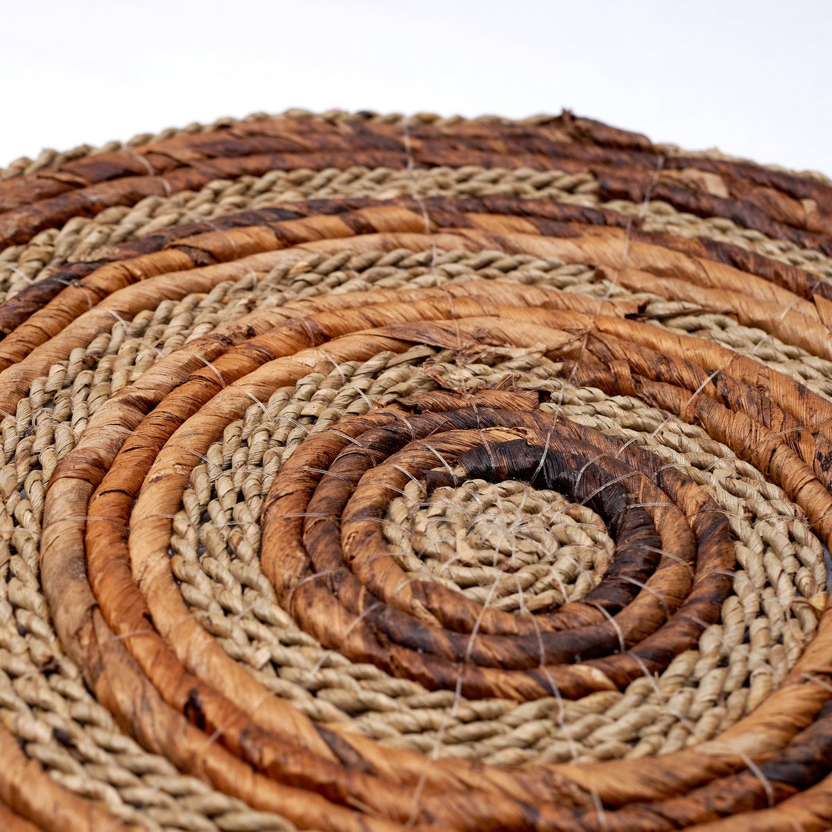 Boho Ronde Placemat van Bananenvezel & Zeegras