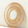 Boho Zonvormige Wandspiegel Rotan - Boho spiegel handgemaakt Ø58 cm - Studio Botanika