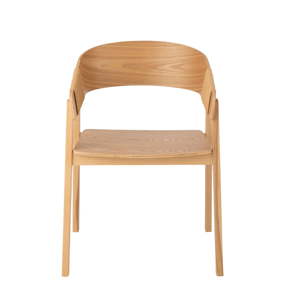Licht Houten Stoel – Duurzaam Essenhout & Touw - Studio Botanika