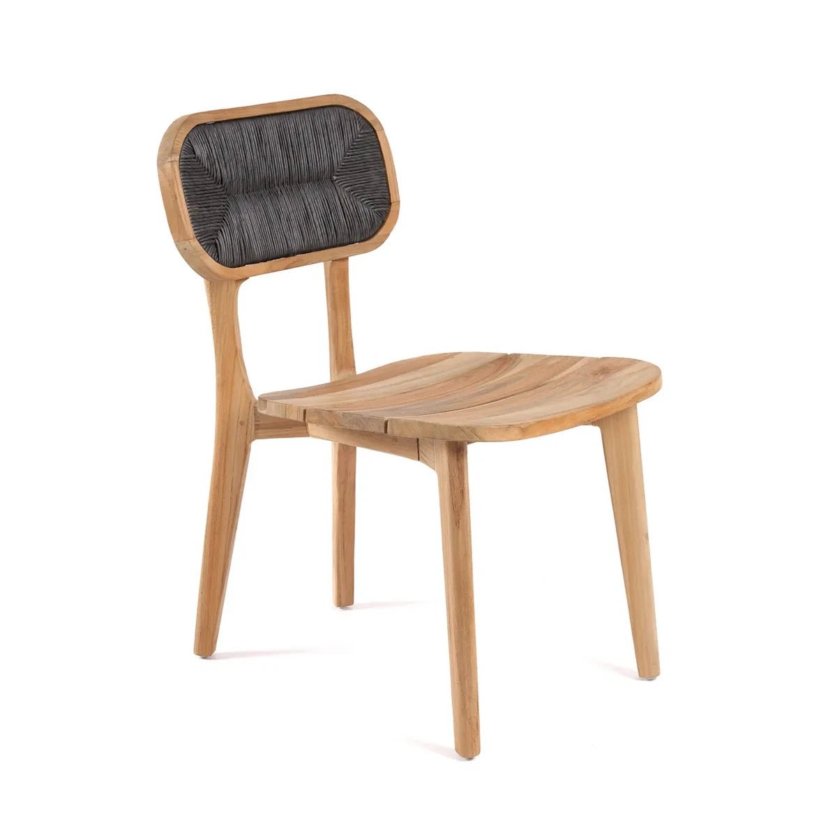 Houten Eetkamerstoel van Teakhout en Touw - Gerecycled Hout - Handgemaakt - Studio Botanika