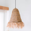 Raffia Hanglamp met Lange Franjes - Boho & Japandi Stijl - Studio Botanika