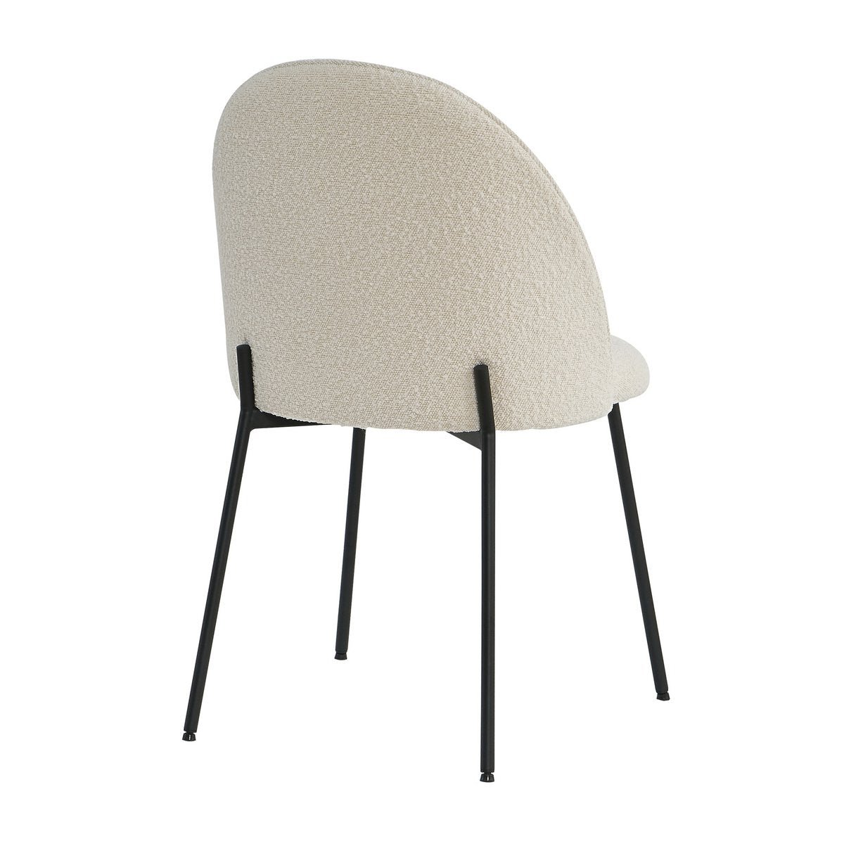 Witte Eetkamerstoel van Boucléstof - set van 2 - Studio Botanika