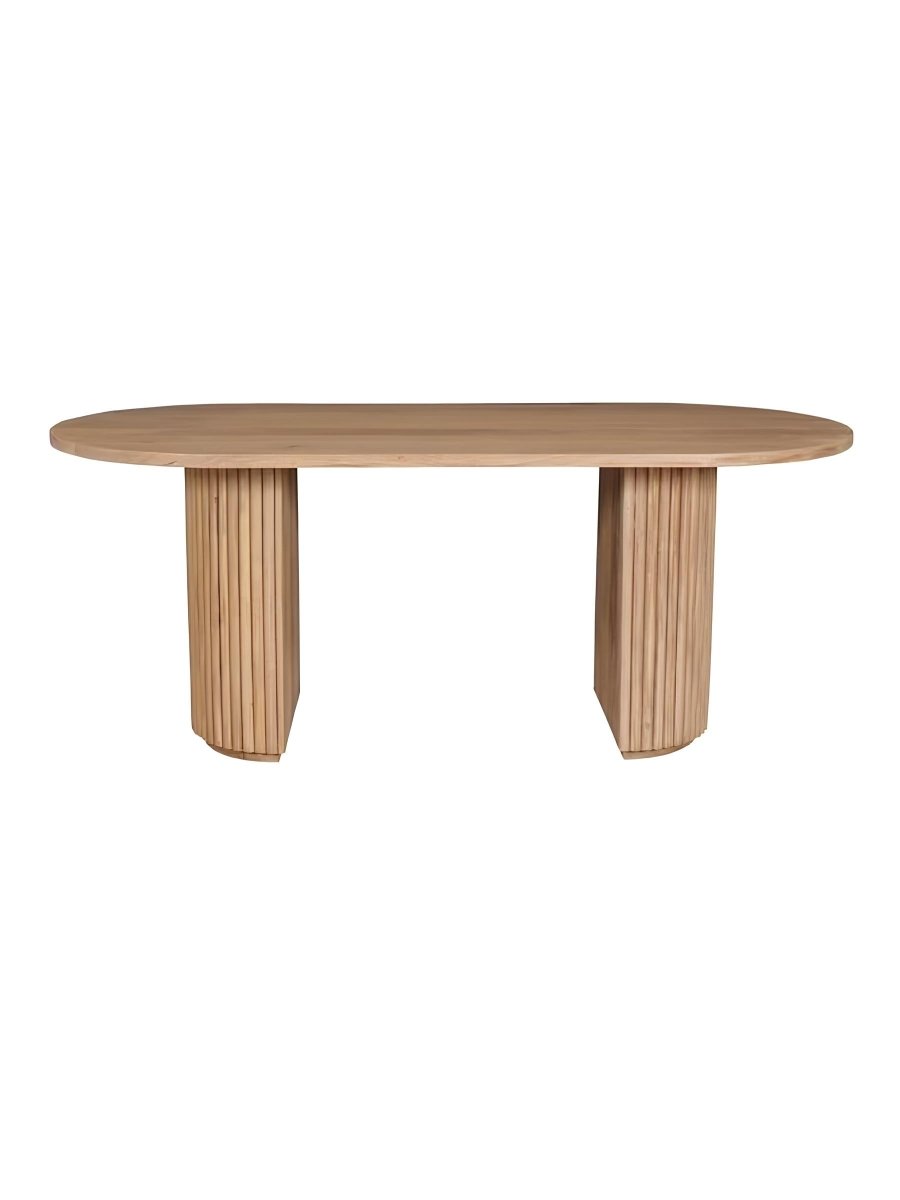 Licht Houten Ovale Eettafel van Mangohout 180 cm - Studio Botanika