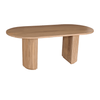 Licht Houten Ovale Eettafel van Mangohout 180 cm - Studio Botanika