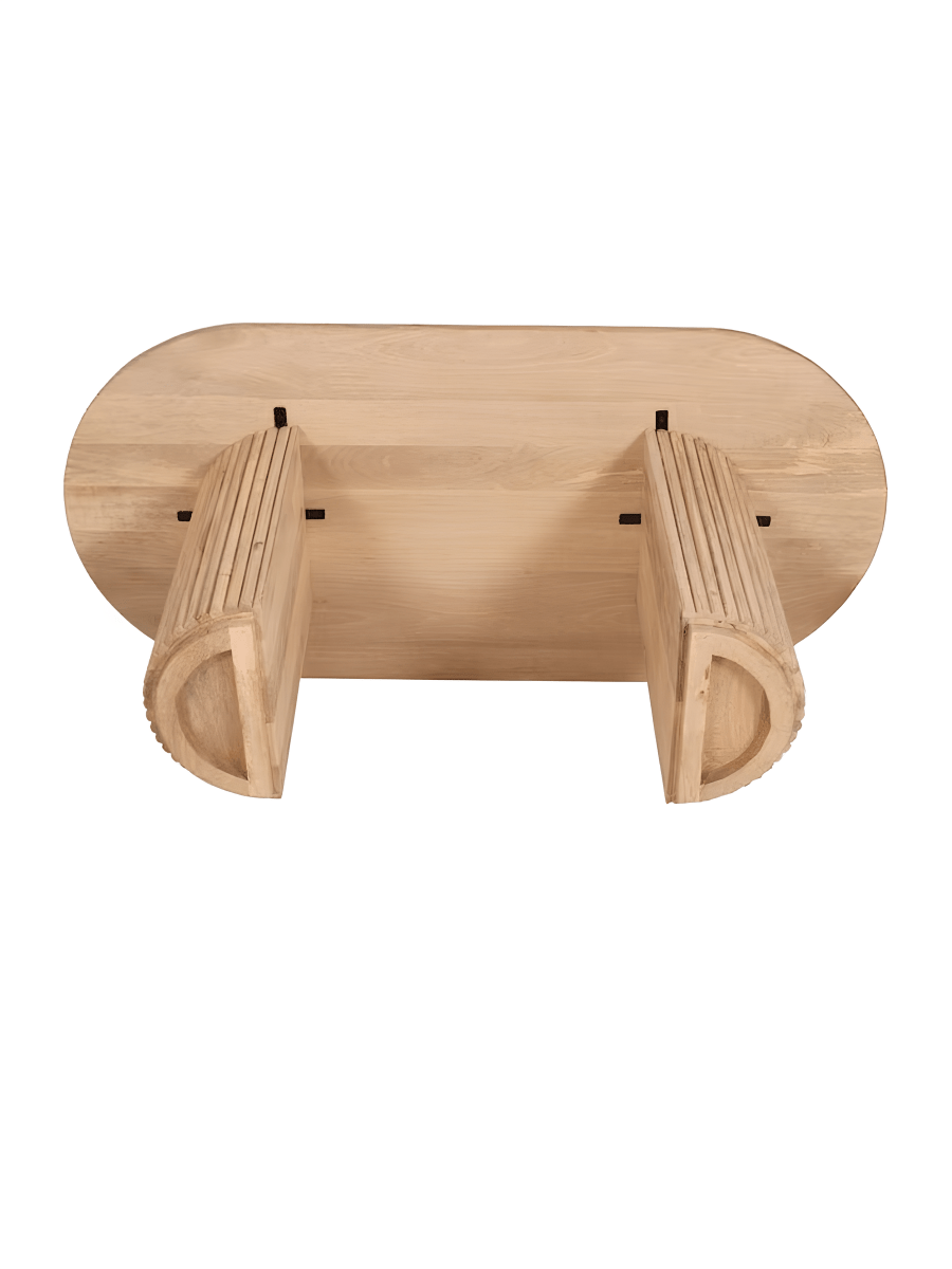 Licht Houten Ovale Eettafel van Mangohout 180 cm - Studio Botanika