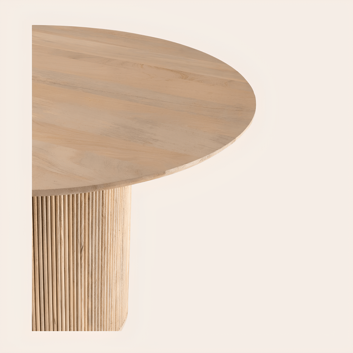 Ronde Eettafel Mangohout Naturel Ø120cm - Studio Botanika