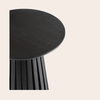 Ronde Bijzettafel Mangohout Zwart Ø40cm - Japandi Stijl