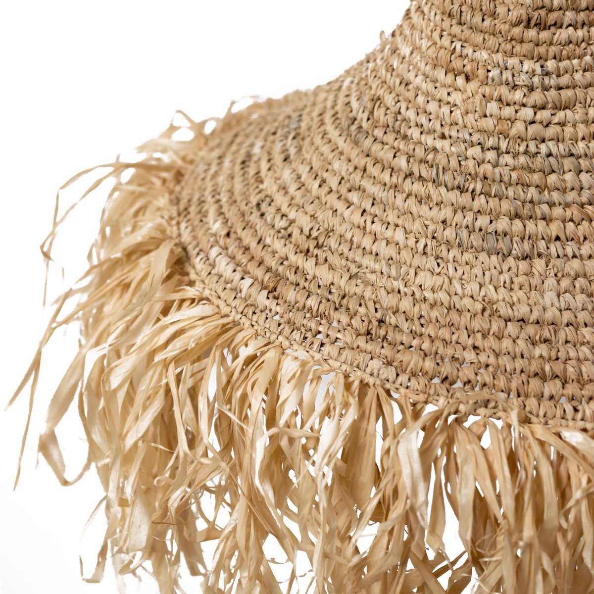 Boho Raffia Lamp met Franjes