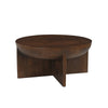 Ronde Bruine Salontafel van Mangohout - Ø90 cm - Studio Botanika