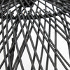 Zwarte Rotan Hanglamp – Golvend Hoedvorm Design