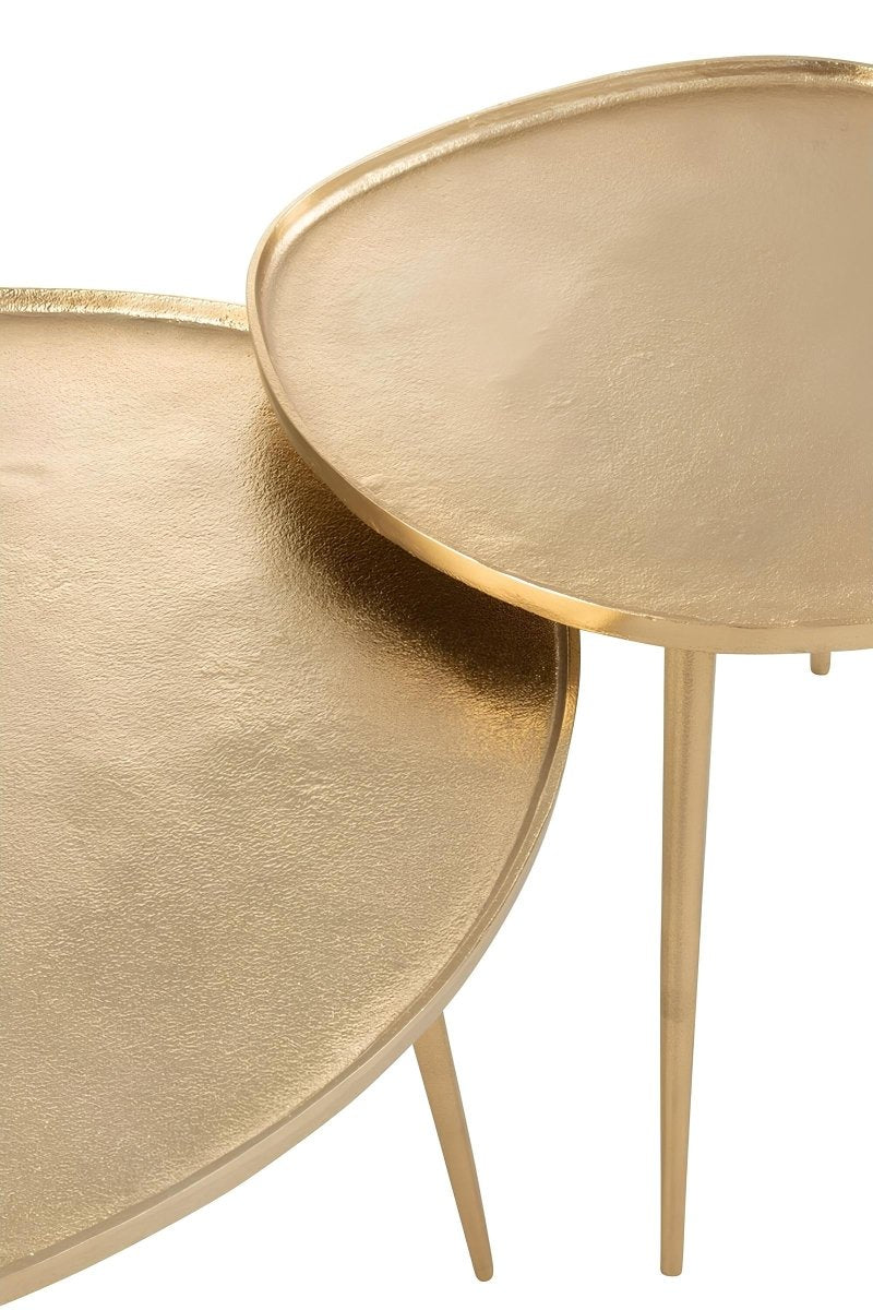 Gouden Bijzettafels – Set van 2