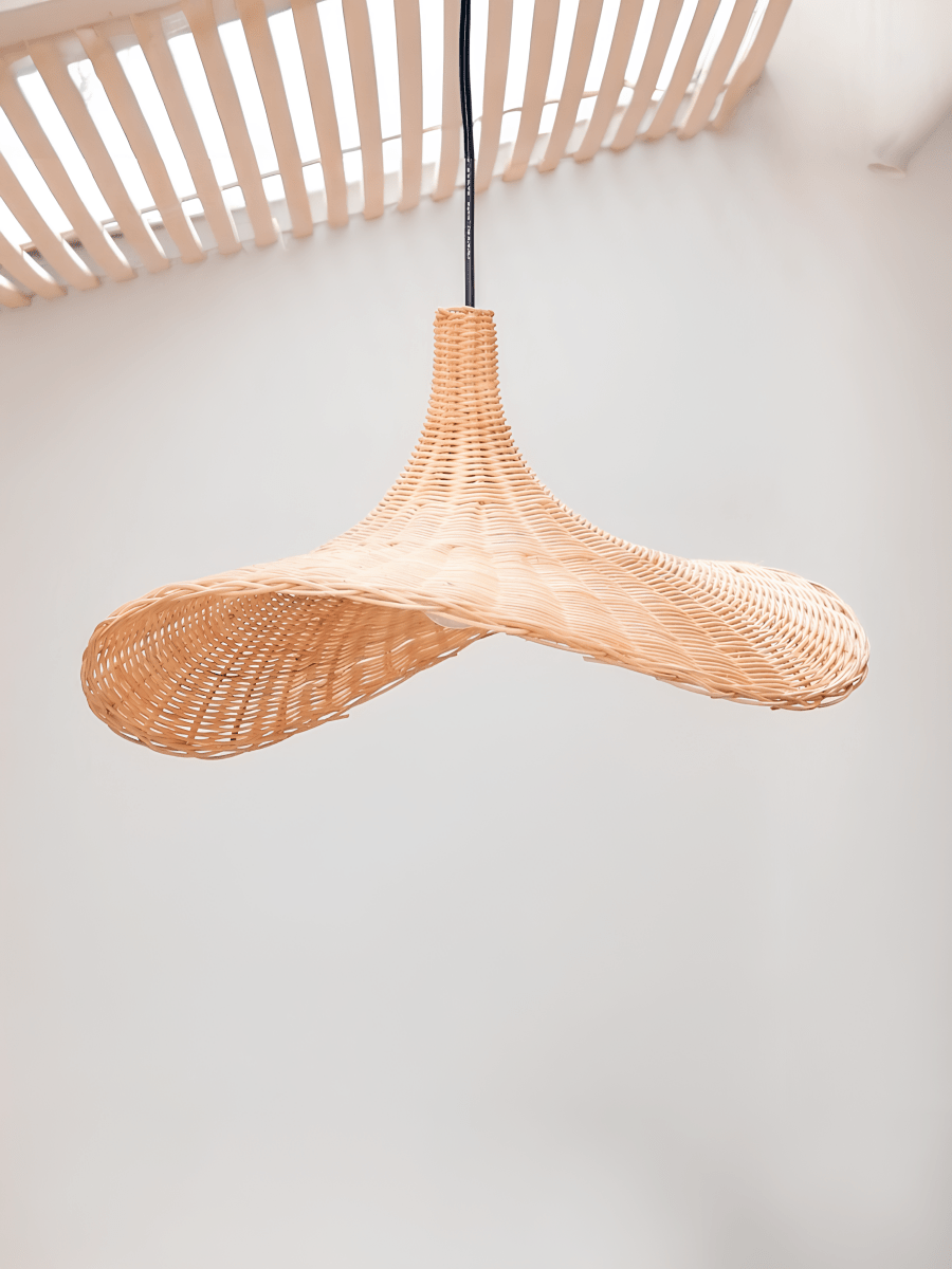 Rotan Hanglamp met Hoedvorm