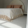 Berber Stijl Bedsprei wit - Luxe Boho Bedsprei