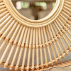Boho Zonvormige Wandspiegel Rotan - Boho spiegel handgemaakt Ø58 cm - Studio Botanika