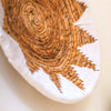 Boho Handgeweven Wanddecoratie Schalen - Wit Sterpatroon - Bananenvezel - Set van 2 - Studio Botanika