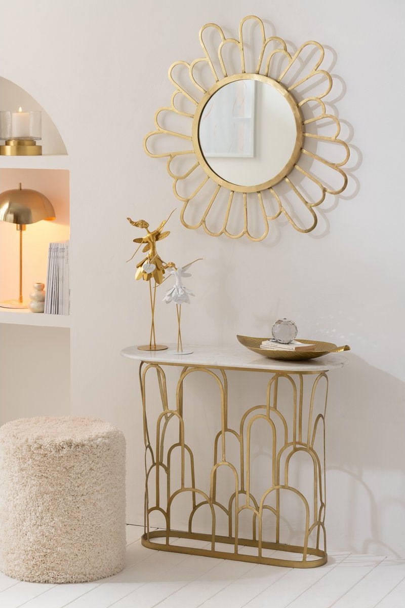 Gouden Tafellamp met marmer - 56cm