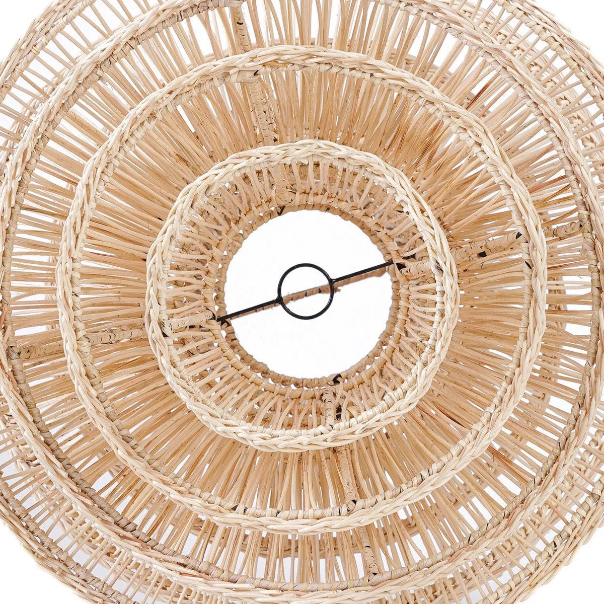 Handgemaakte Rotan Hanglamp – Sculpturale Boho Lamp met Organische Vorm