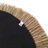 Boho Wanddecoratie Rond – Zeegras & Witte Veren Bloem 55cm | Handgemaakt - Studio Botanika