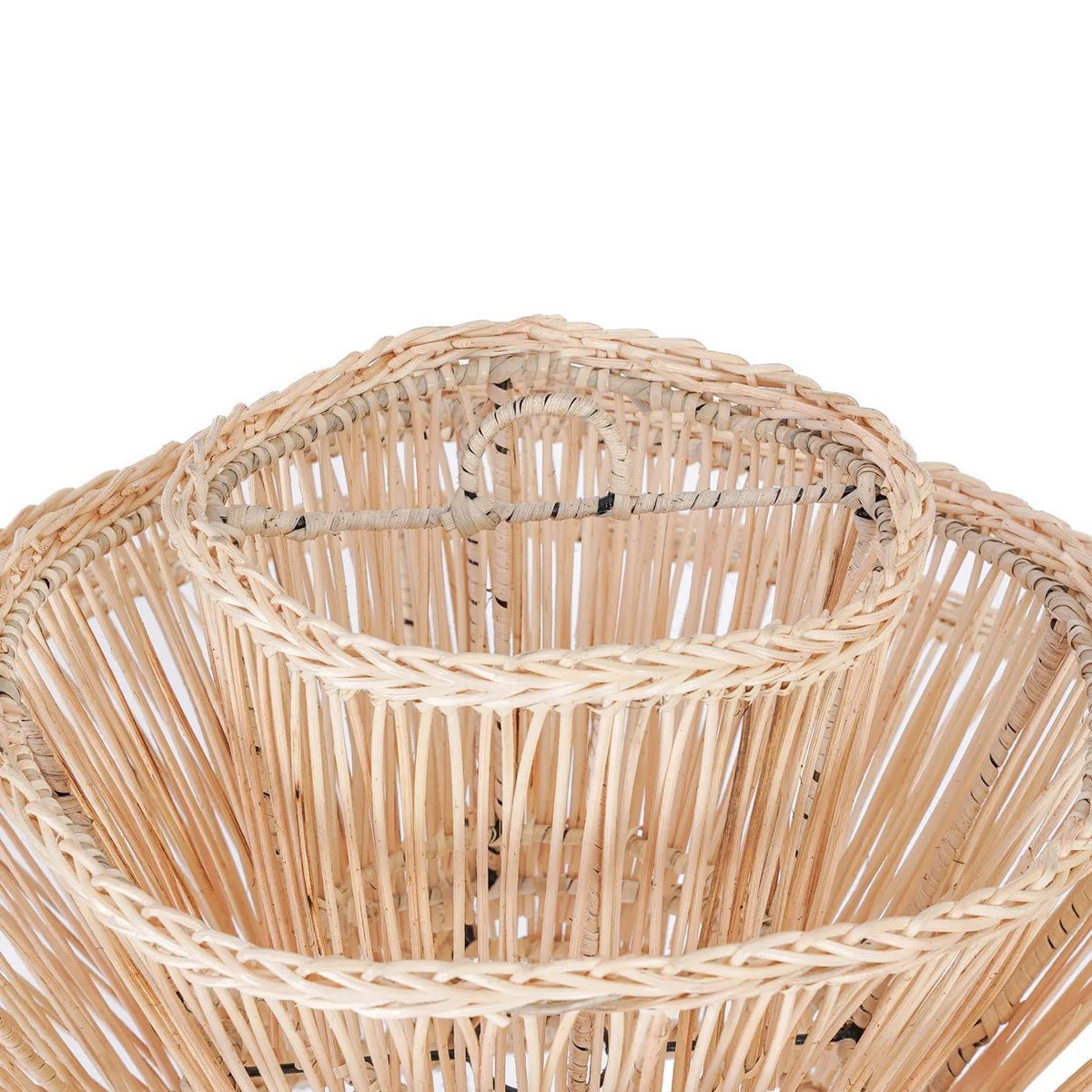 Handgemaakte Rotan Hanglamp – Sculpturale Boho Lamp met Organische Vorm