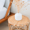Bohemian Ronde Rotan Tafel – Bijzettafel of Nachtkastje met ovaal gevlochten frame