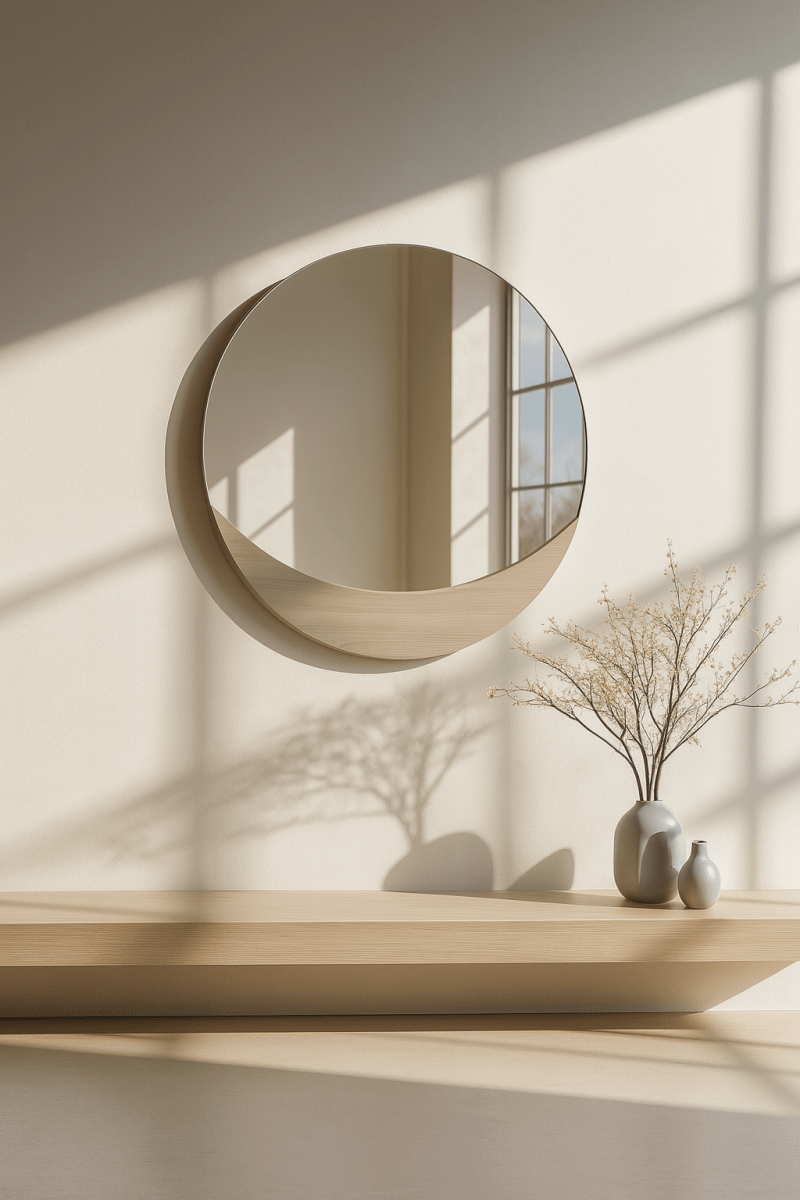 Design Maanspiegel van Massief Hout - Studio Botanika
