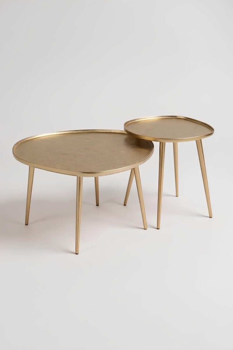 Gouden Bijzettafels – Set van 2