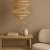 Handgemaakte Rotan Hanglamp – Sculpturale Boho Lamp met Organische Vorm