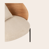 Houten Loungestoel Naturel Beige – Lage Stoel in Japandi & Boho Stijl - Studio Botanika
