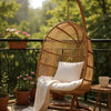 Houten Ovale Hangstoel Naturel – Boho stijl - Studio Botanika