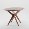 Ovale Eettafel van Massief Hout - Lakri