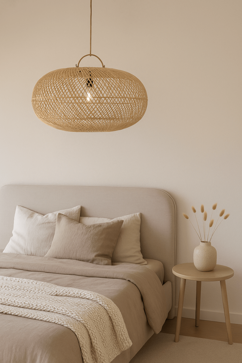Ovale Rotan Hanglamp - L