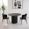 Ronde Eettafel Mangohout Zwart Ø120cm - Japandi Stijl - Studio Botanika