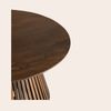 Ronde Salontafel Mangohout Donkerbruin Ø80cm - Japandi Stijl - Studio Botanika