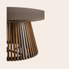 Ronde Salontafel Mangohout Donkerbruin Ø80cm - Japandi Stijl - Studio Botanika