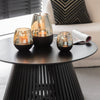 Ronde Salontafel Mangohout Zwart Ø80cm - Japandi Stijl - Studio Botanika