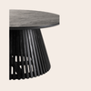 Ronde Salontafel Mangohout Zwart Ø80cm - Japandi Stijl - Studio Botanika