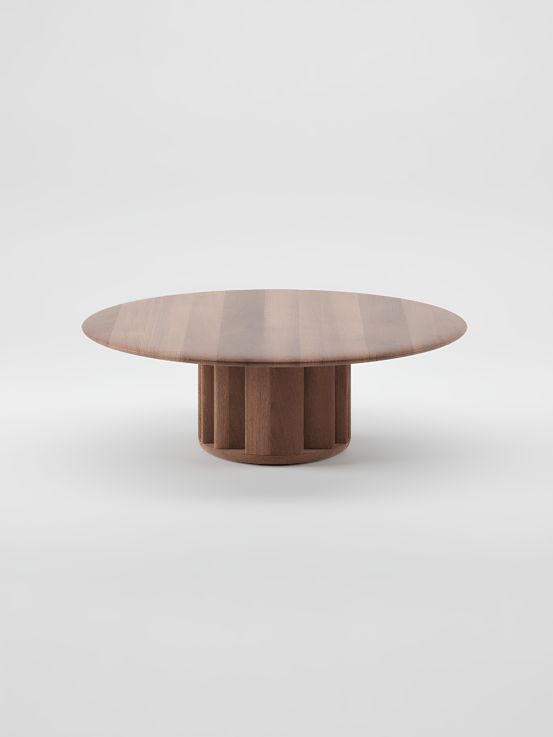 Ronde Salontafel van Massief Hout - Grid