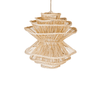 Handgemaakte Rotan Hanglamp – Sculpturale Boho Lamp met Organische Vorm