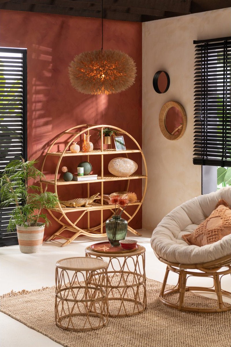 Rotan Wandrek Naturel 150cm – Boho Japandi Woonstijl
