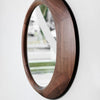 Sculpturale Design Spiegel in Maanvorm – Massief Hout - Studio Botanika