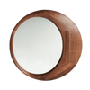 Sculpturale Design Spiegel in Maanvorm – Massief Hout - Studio Botanika