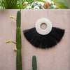 Boho Wanddecoratie Zwart - Wit – Zeegras & Schelpen - Studio Botanika