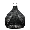 Zwarte Rotan Hanglamp – Vaasvorm